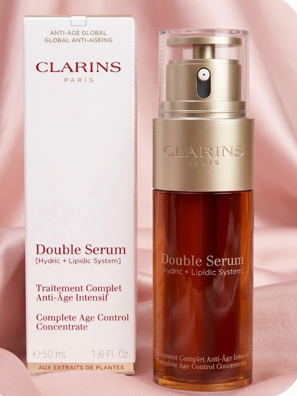 Clarins Double Serum Complete Age Control Concentrate 1.7 oz new